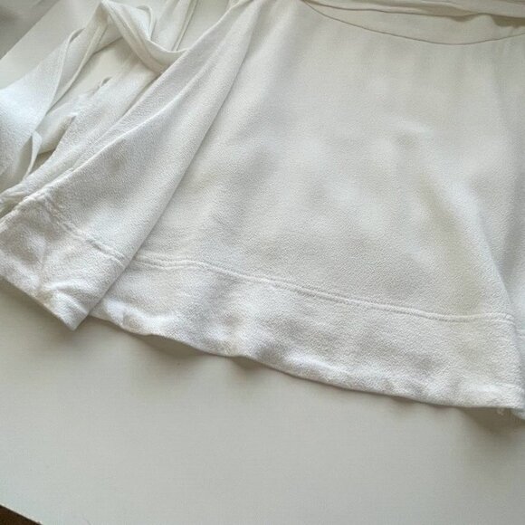 IRO White Nicole Wrap Whimsical Lace Trim Preppy Mini Skirt Size 2 XS - Picture 9 of 12